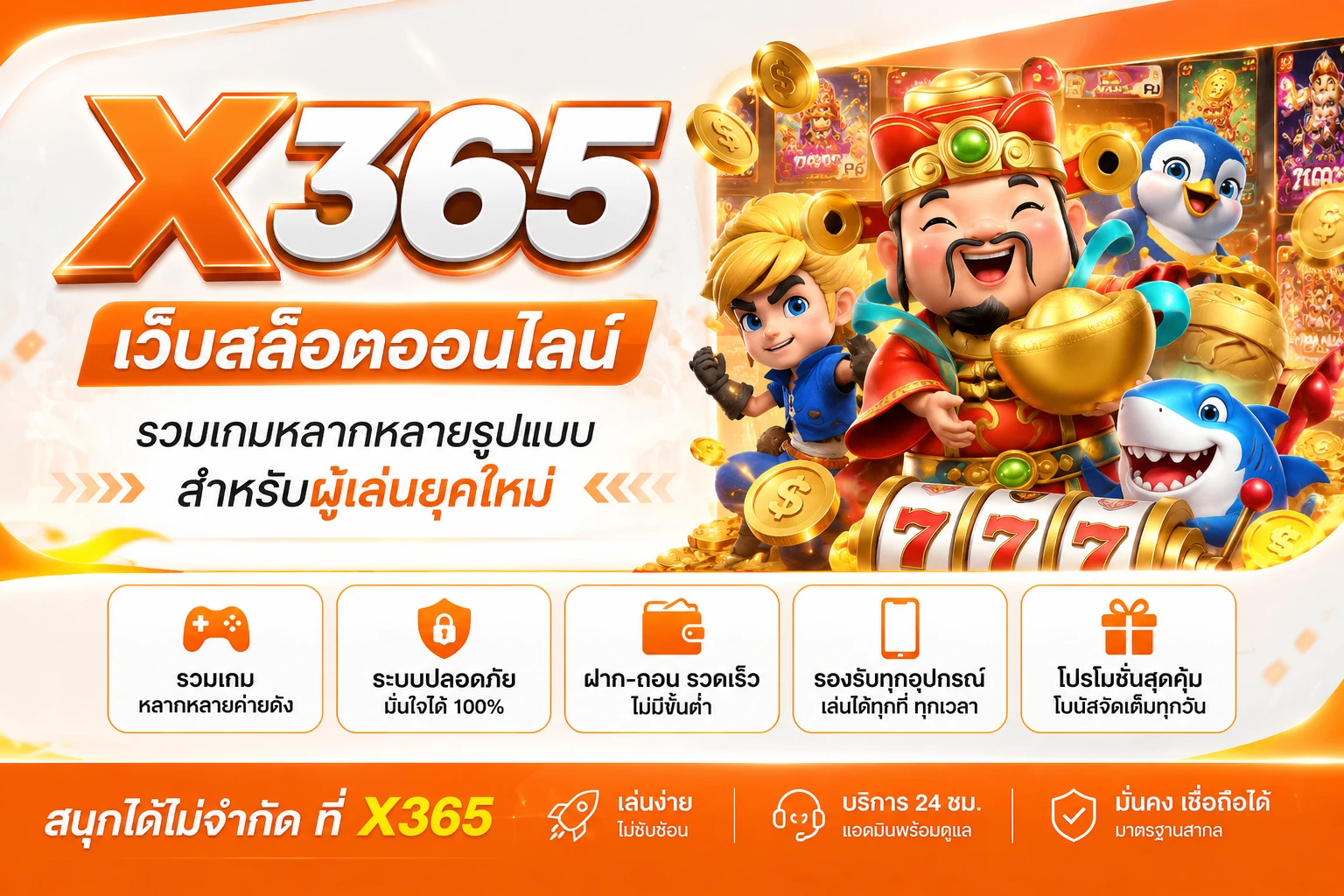 X365 เว็บสล็อตออนไลน์ รวมเกมหลากหลายรูปแบบสำหรับผู้เล่นยุคใหม่