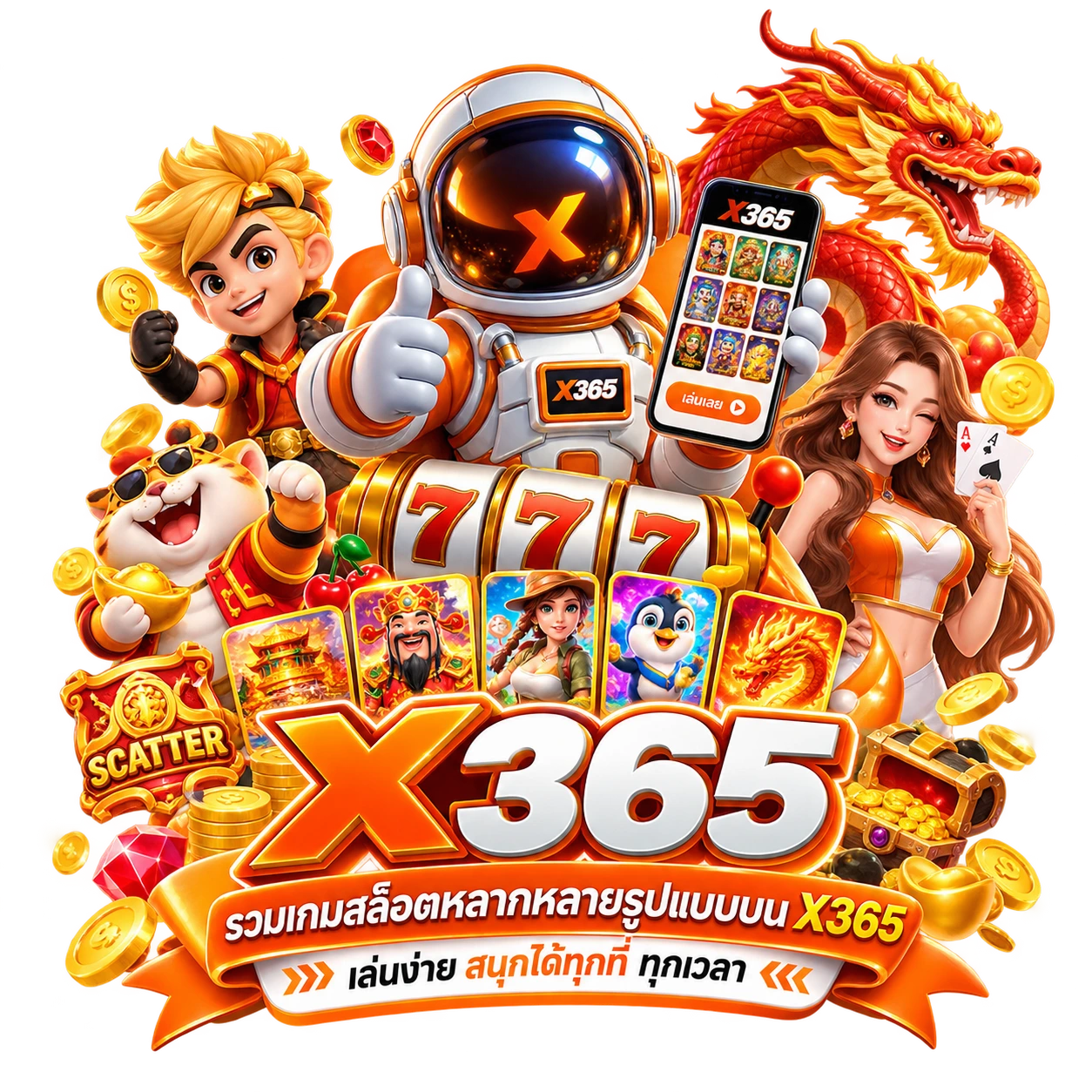 รวมเกมสล็อตหลากหลายรูปแบบบนX365